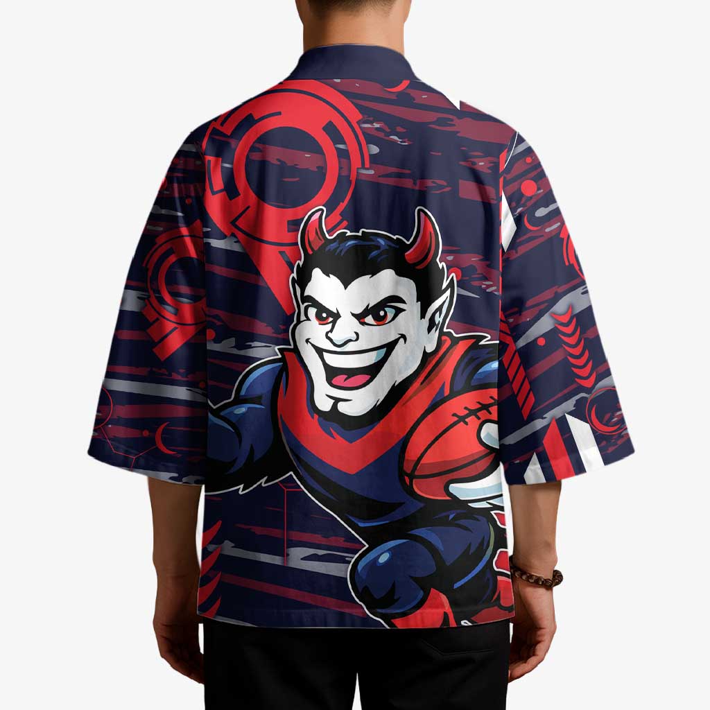 Melbourne Demons Kimono Mascot Cartoon Football Illustration Style