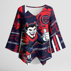Melbourne Demons Kimono Sleeve Blouse Mascot Cartoon Football Illustration Style