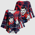 Melbourne Demons Kimono Sleeve Blouse Mascot Cartoon Football Illustration Style