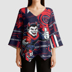 Melbourne Demons Kimono Sleeve Blouse Mascot Cartoon Football Illustration Style