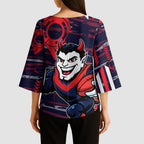 Melbourne Demons Kimono Sleeve Blouse Mascot Cartoon Football Illustration Style