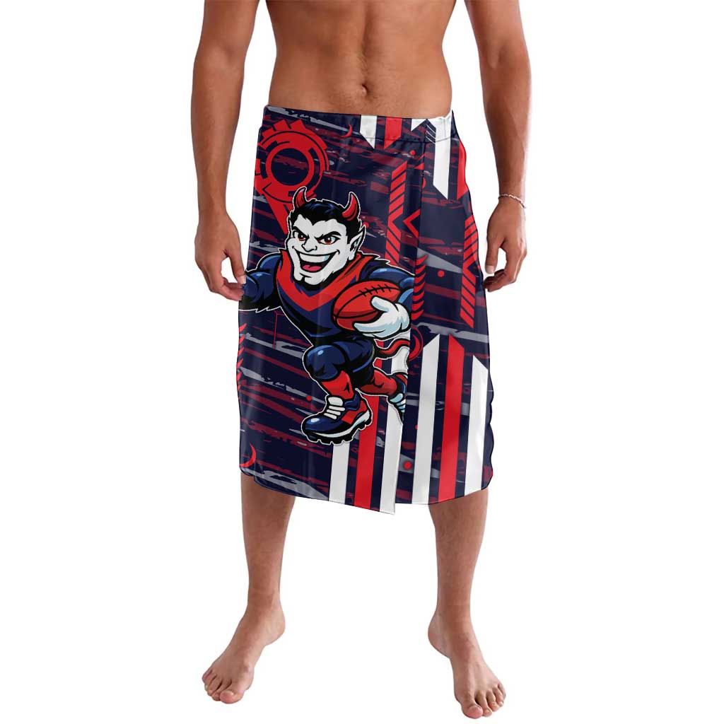 Melbourne Demons Lavalava Mascot Cartoon Football Illustration Style