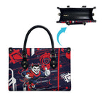 Melbourne Demons Leather Bag Mascot Cartoon Football Illustration Style