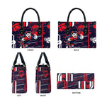 Melbourne Demons Leather Bag Mascot Cartoon Football Illustration Style