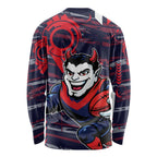 Melbourne Demons Long Sleeve Shirt Mascot Cartoon Football Illustration Style