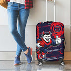 Melbourne Demons Luggage Cover Mascot Cartoon Football Illustration Style
