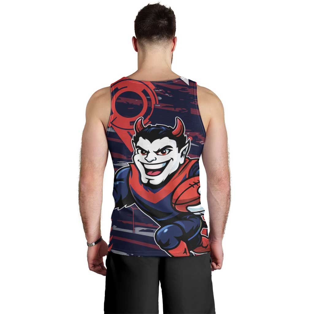 Melbourne Demons Men Tank Top Mascot Cartoon Football Illustration Style