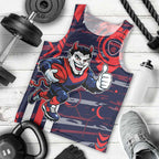 Melbourne Demons Men Tank Top Mascot Cartoon Football Illustration Style