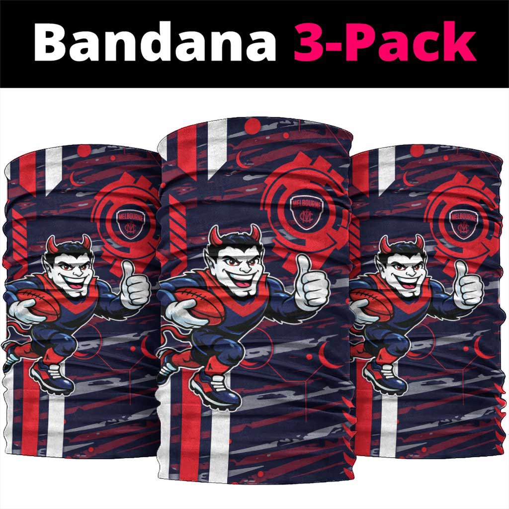 Melbourne Demons Neck Gaiter Mascot Cartoon Football Illustration Style