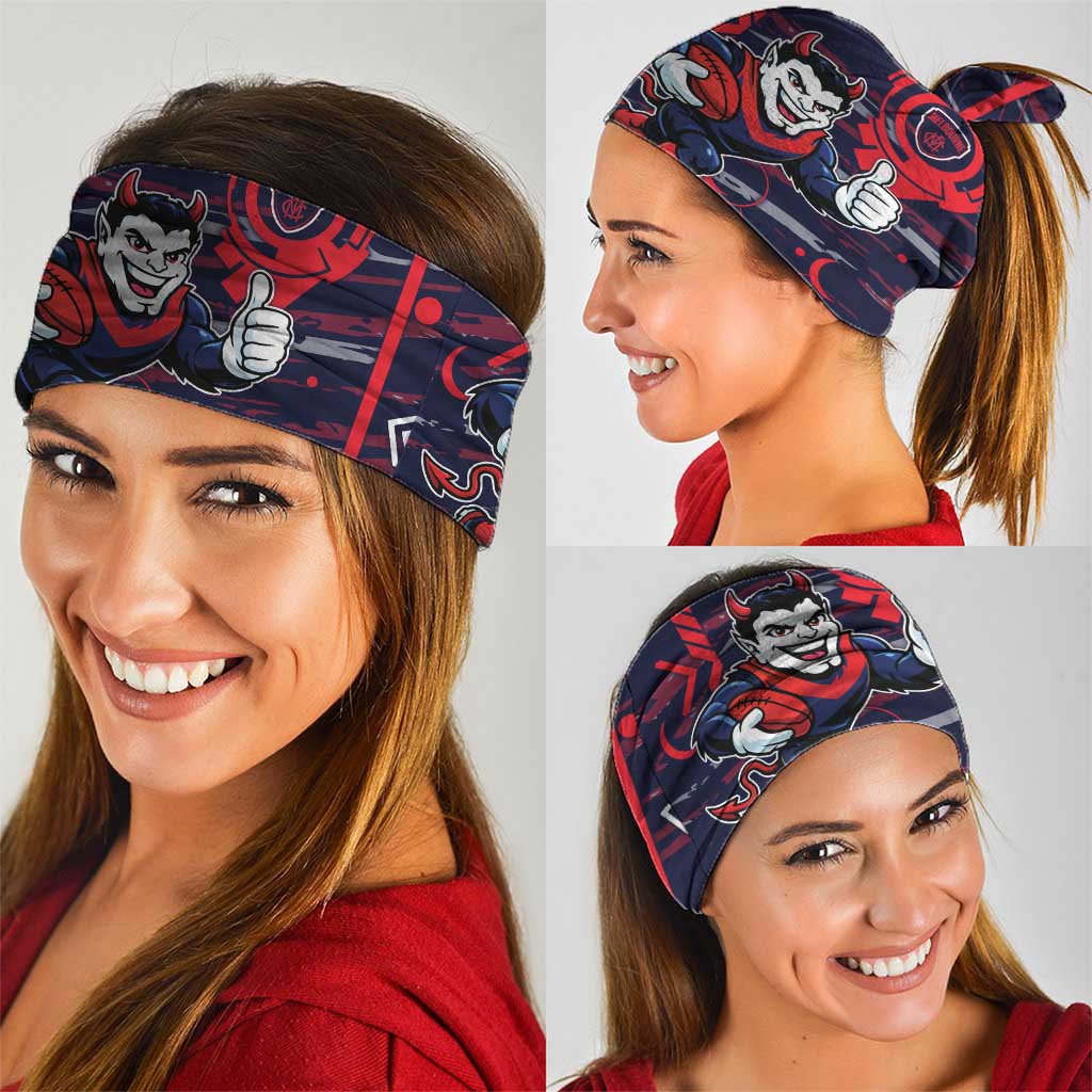 Melbourne Demons Neck Gaiter Mascot Cartoon Football Illustration Style