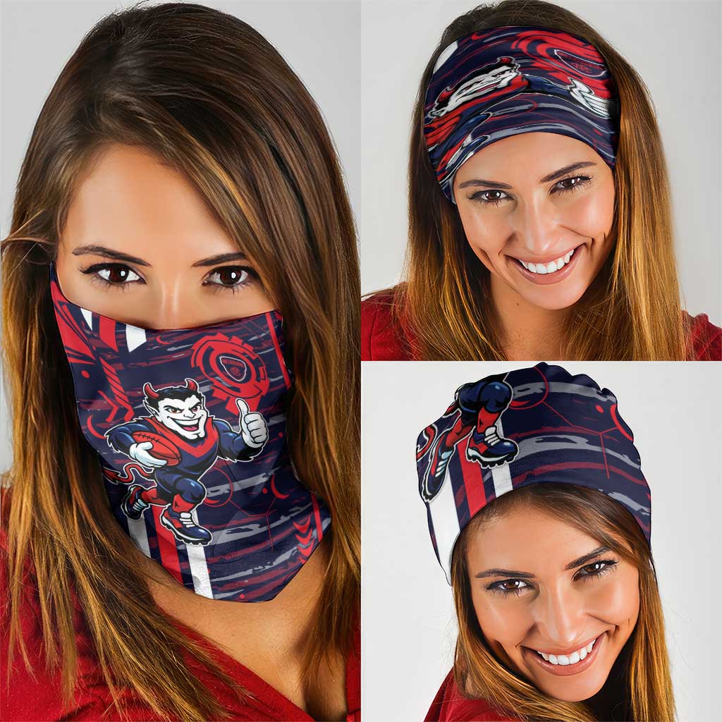 Melbourne Demons Neck Gaiter Mascot Cartoon Football Illustration Style