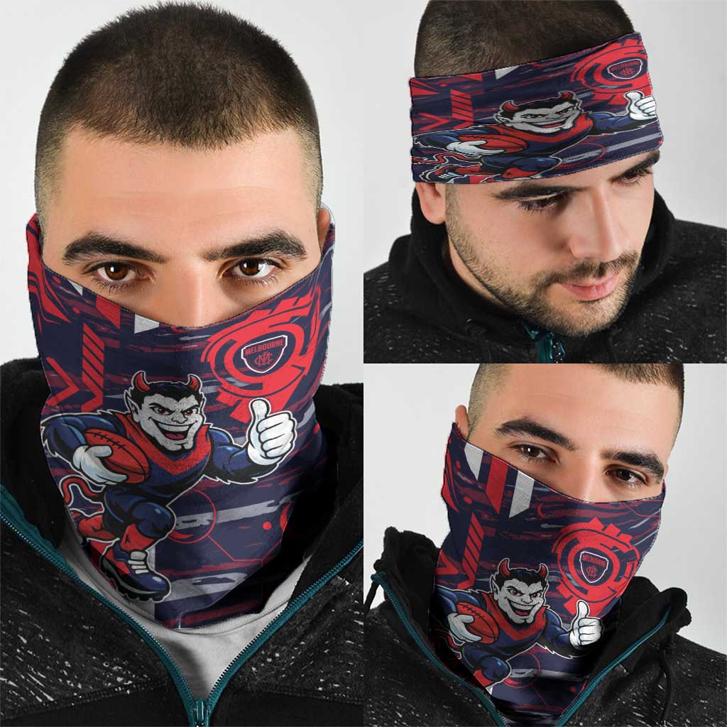 Melbourne Demons Neck Gaiter Mascot Cartoon Football Illustration Style