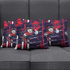 Melbourne Demons Pillow Cover Mascot Cartoon Football Illustration Style