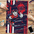 Melbourne Demons Puzzle Mascot Cartoon Football Illustration Style