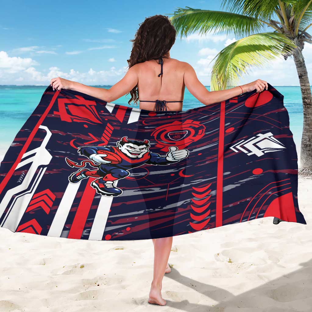 Melbourne Demons Sarong Mascot Cartoon Football Illustration Style