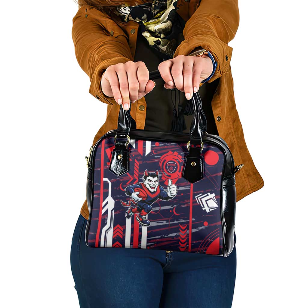 Melbourne Demons Shoulder Handbag Mascot Cartoon Football Illustration Style