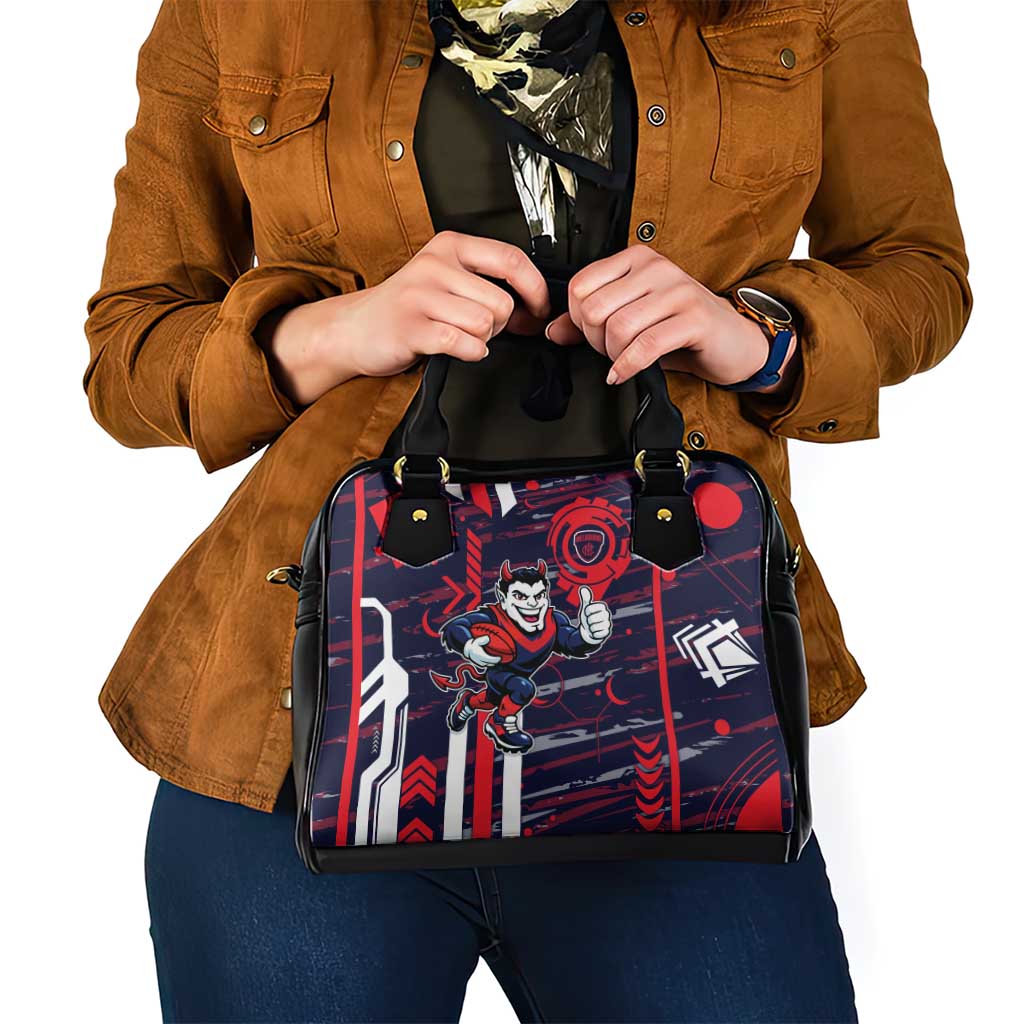 Melbourne Demons Shoulder Handbag Mascot Cartoon Football Illustration Style