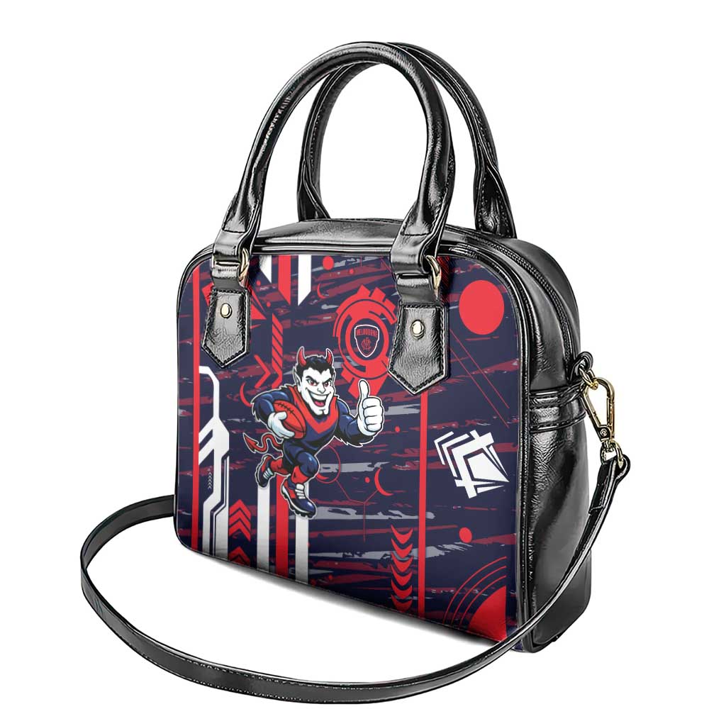 Melbourne Demons Shoulder Handbag Mascot Cartoon Football Illustration Style