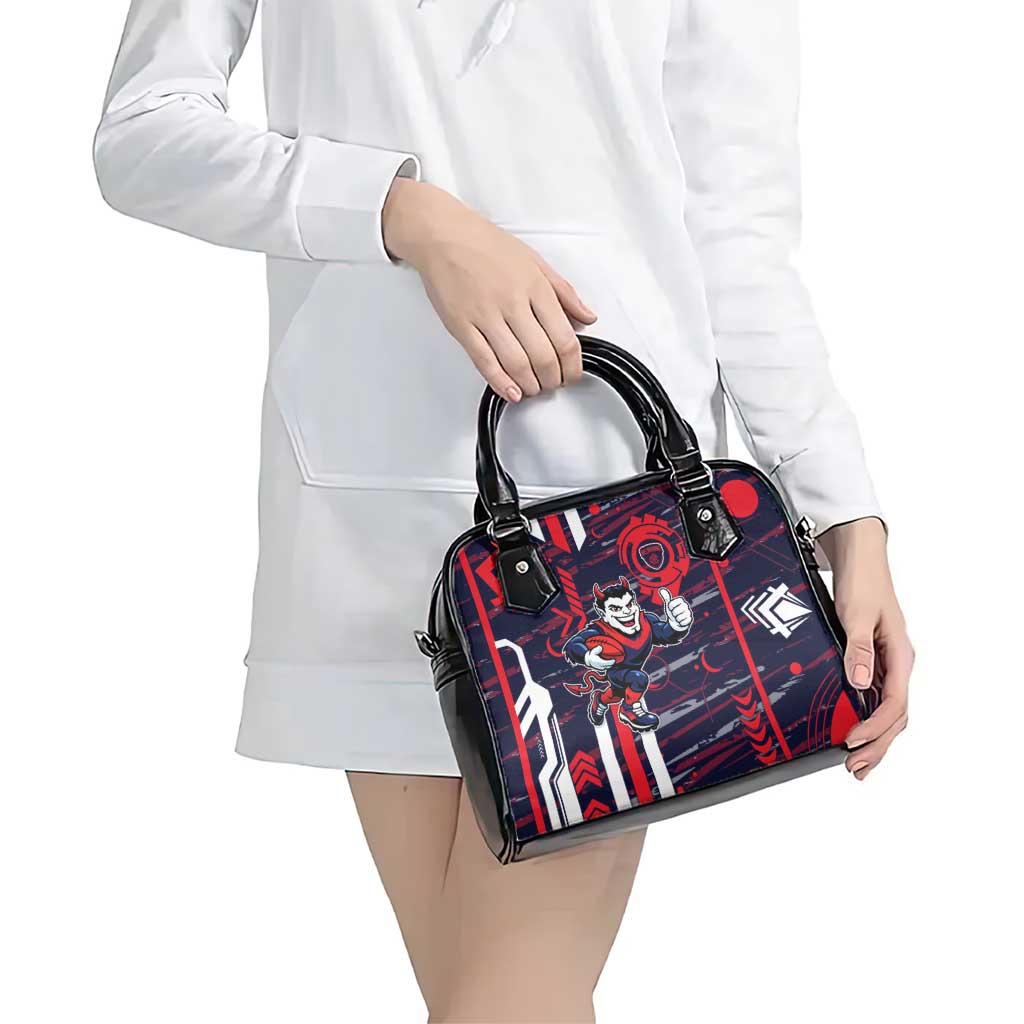 Melbourne Demons Shoulder Handbag Mascot Cartoon Football Illustration Style