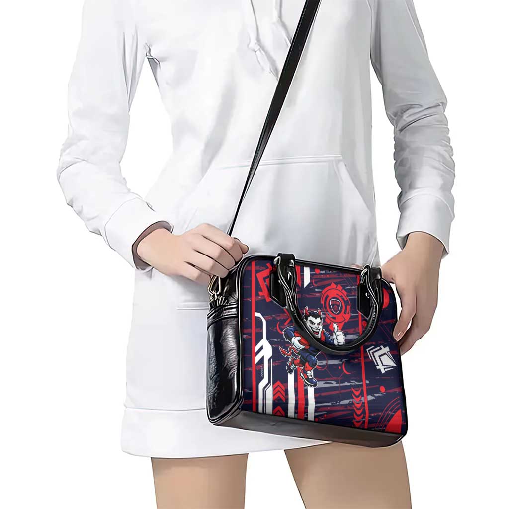 Melbourne Demons Shoulder Handbag Mascot Cartoon Football Illustration Style