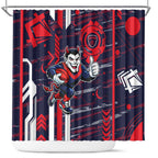Melbourne Demons Shower Curtain Mascot Cartoon Football Illustration Style