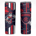 Melbourne Demons Skinny Tumbler Mascot Cartoon Football Illustration Style
