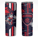 Melbourne Demons Skinny Tumbler Mascot Cartoon Football Illustration Style