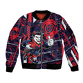 Melbourne Demons Sleeve Zip Bomber Jacket Mascot Cartoon Football Illustration Style