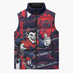 Melbourne Demons Sleeveless Puffer Jacket Mascot Cartoon Football Illustration Style
