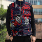 Melbourne Demons Sleeveless Puffer Jacket Mascot Cartoon Football Illustration Style