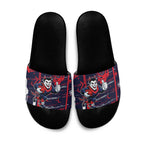 Melbourne Demons Slide Sandals Mascot Cartoon Football Illustration Style