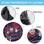 Melbourne Demons Spare Tire Cover Mascot Cartoon Football Illustration Style
