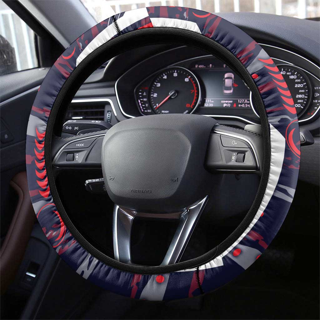 Melbourne Demons Steering Wheel Cover Mascot Cartoon Football Illustration Style
