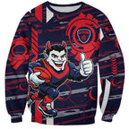 Melbourne Demons Sweatshirt Mascot Cartoon Football Illustration Style