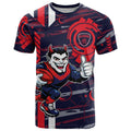 Melbourne Demons T Shirt Mascot Cartoon Football Illustration Style