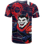 Melbourne Demons T Shirt Mascot Cartoon Football Illustration Style