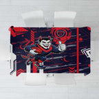Melbourne Demons Tablecloth Mascot Cartoon Football Illustration Style