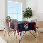 Melbourne Demons Tablecloth Mascot Cartoon Football Illustration Style