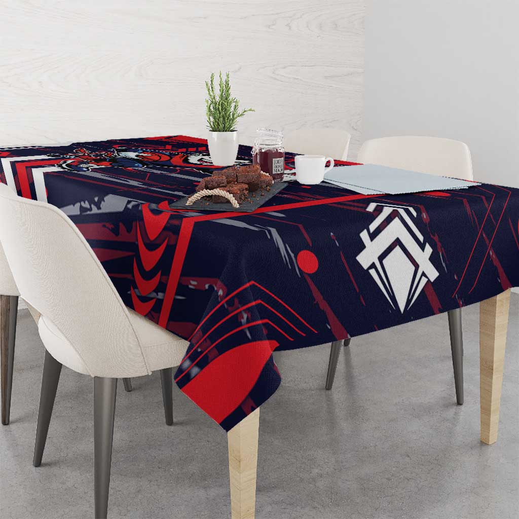 Melbourne Demons Tablecloth Mascot Cartoon Football Illustration Style