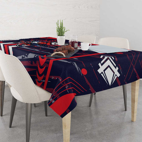 Melbourne Demons Tablecloth Mascot Cartoon Football Illustration Style