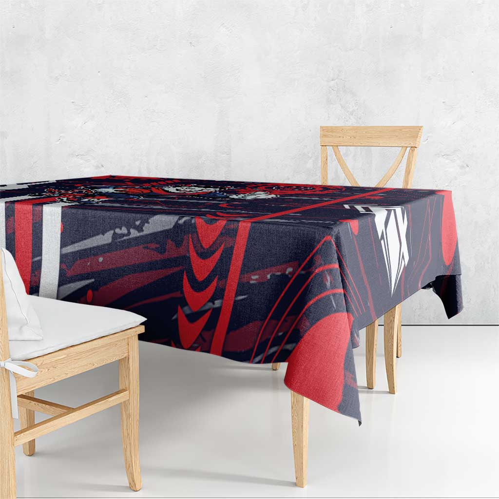 Melbourne Demons Tablecloth Mascot Cartoon Football Illustration Style