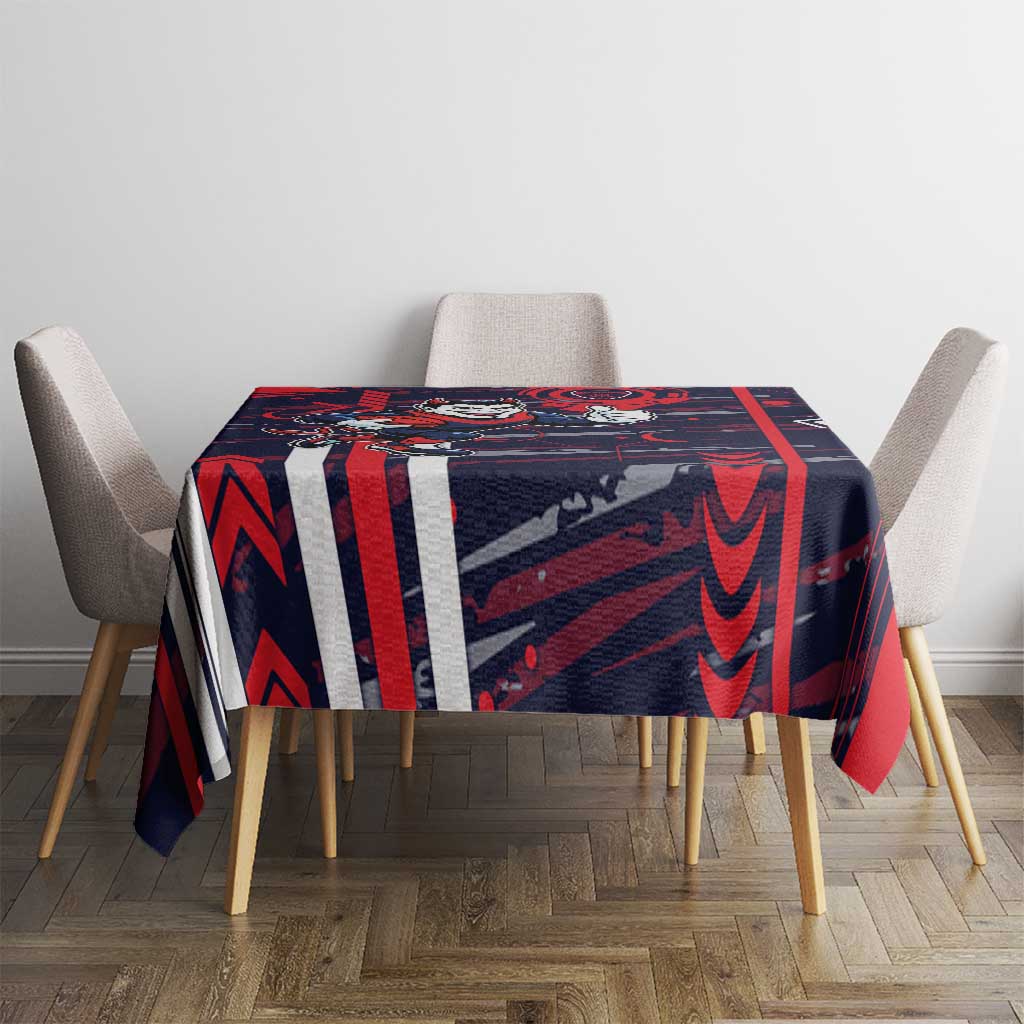 Melbourne Demons Tablecloth Mascot Cartoon Football Illustration Style