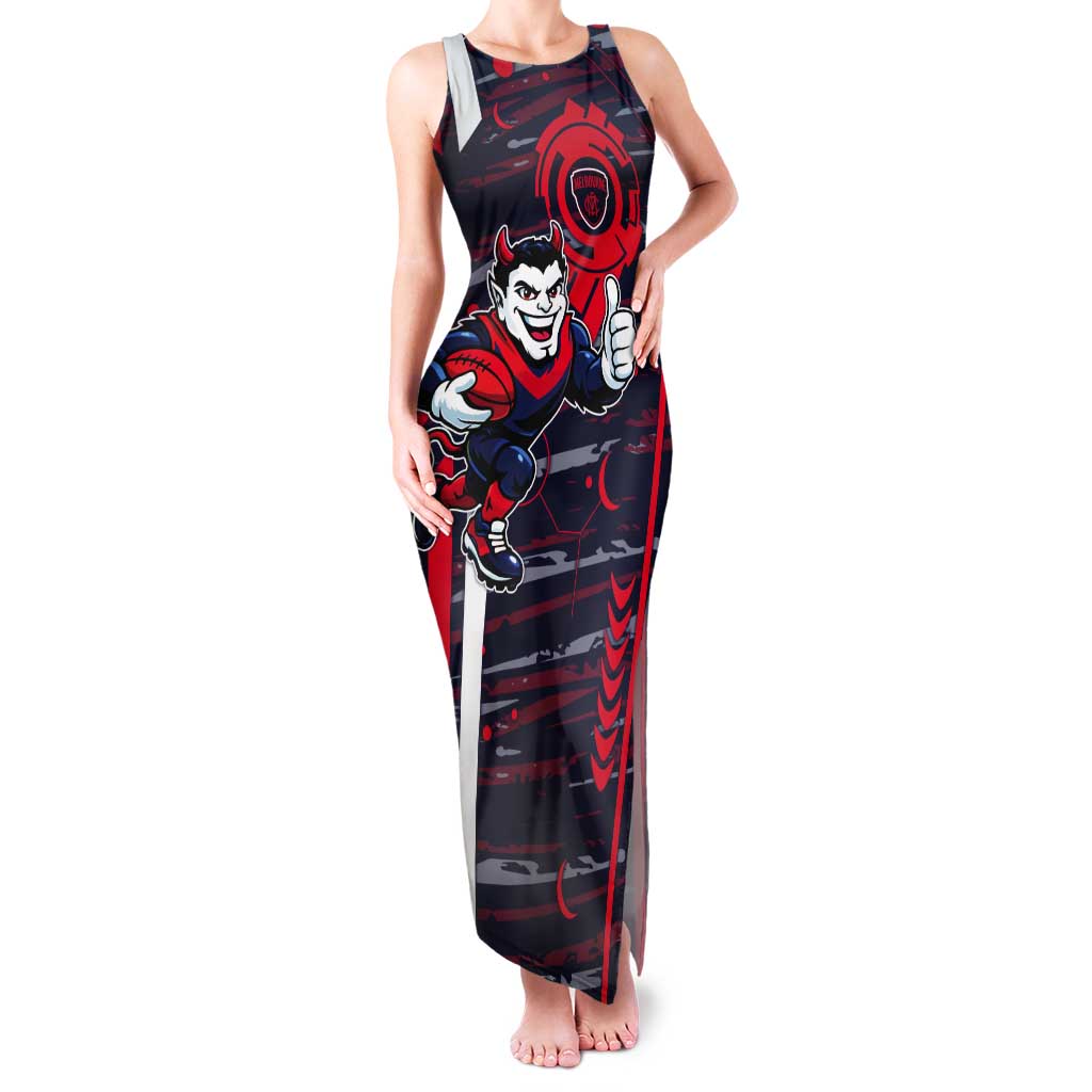 Melbourne Demons Tank Maxi Dress Mascot Cartoon Football Illustration Style