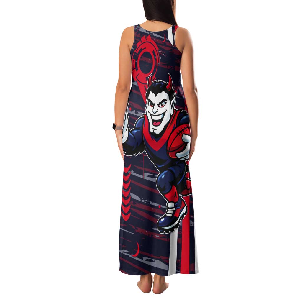 Melbourne Demons Tank Maxi Dress Mascot Cartoon Football Illustration Style