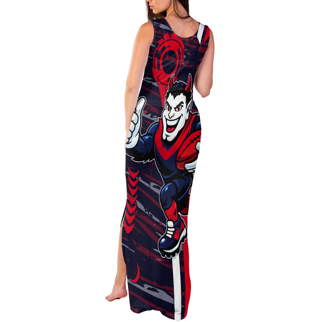 Melbourne Demons Tank Maxi Dress Mascot Cartoon Football Illustration Style