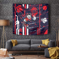 Melbourne Demons Tapestry Mascot Cartoon Football Illustration Style