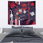 Melbourne Demons Tapestry Mascot Cartoon Football Illustration Style