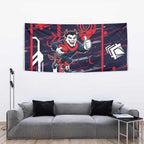 Melbourne Demons Tapestry Mascot Cartoon Football Illustration Style