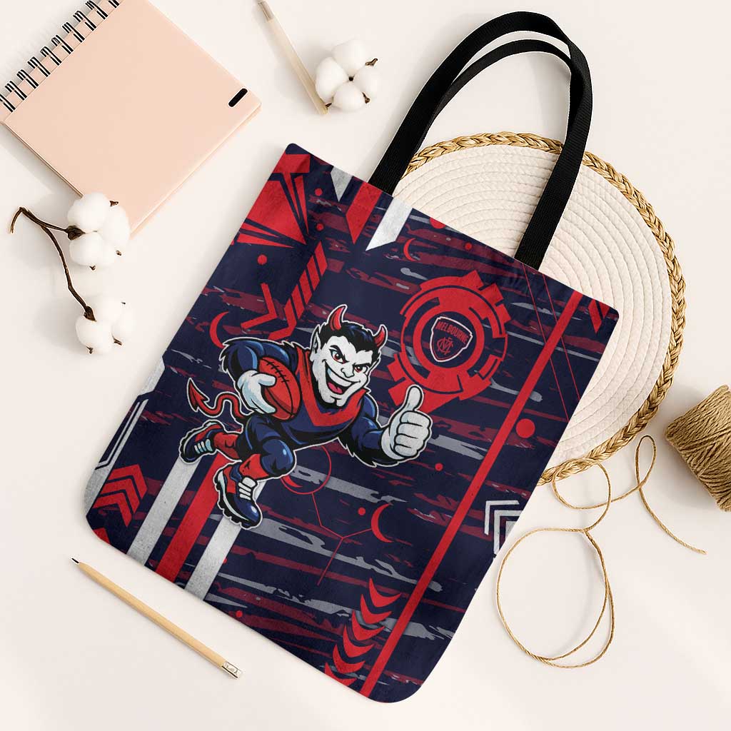 Melbourne Demons Tote Bag Mascot Cartoon Football Illustration Style