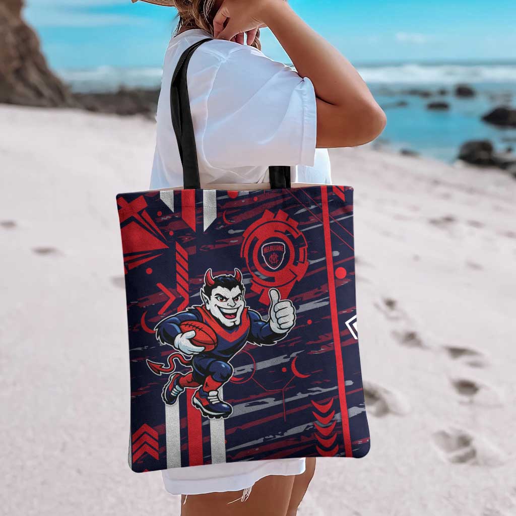 Melbourne Demons Tote Bag Mascot Cartoon Football Illustration Style